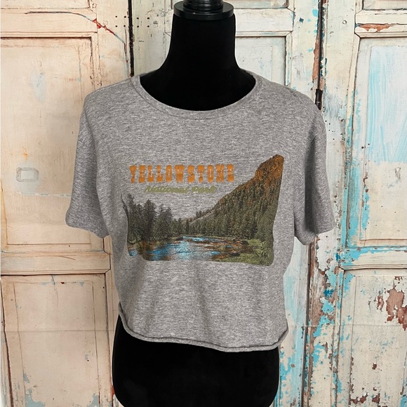 Miken Flow Women’s Short Sleeve Crew Neck Crop Top Gray Size Large - Picture 1 of 8